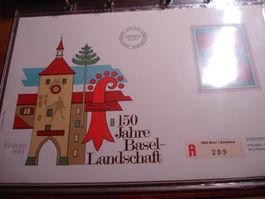 FDC -Grossbrief Sondermarke 1983, 4erblocks 150 J. BaselLand