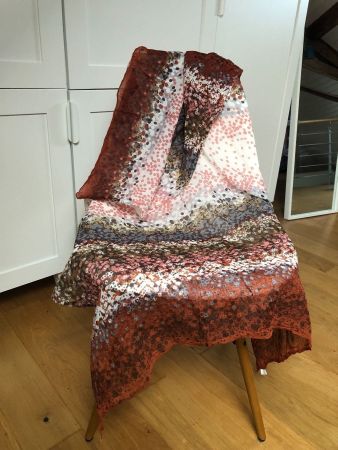 Châle Foulard léger 100% coton fleurs Baumwolle Schal Blume