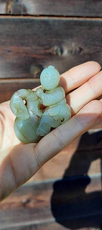Statuette: chine ancienne,  figurine en jade – Usato da Chardonne venduto da hel_h5k2 3