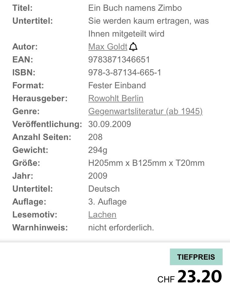 Bücher: Max Goldt: Texte – Gebraucht aus Buchs AG von Allerleis 1