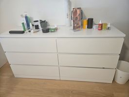 Ikea MALM Kommode mit 6 Schubladen, weiss, 160x78 cm