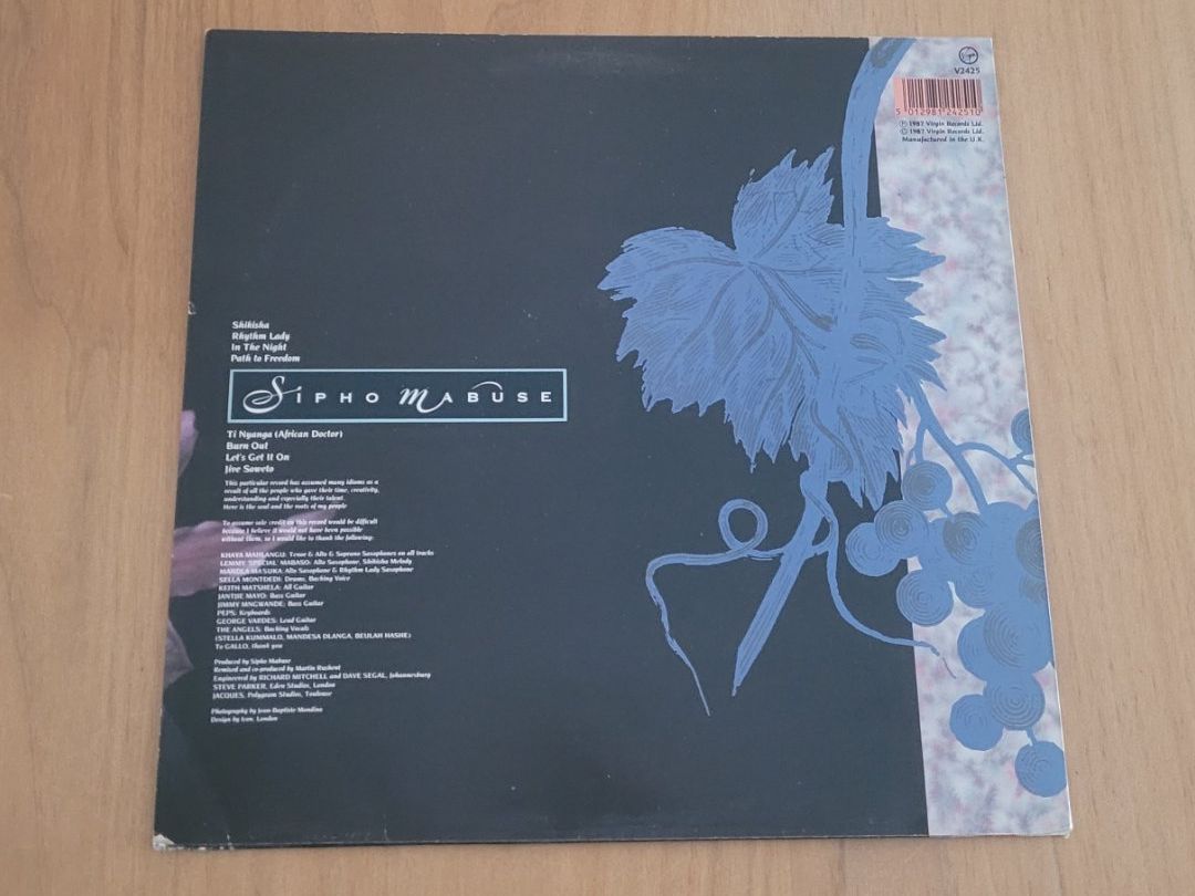 Dischi in vinile: LP  Sipho Mabuse – Usato da Martigny venduto da MZ-67 1
