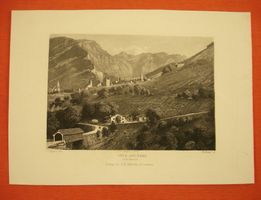 LEUK, LOUÈCHE, AQUATINTA 1865