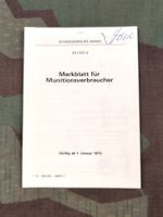 Merkblatt 63.103/I d Merkblatt für Munitionsverbraucher 1973