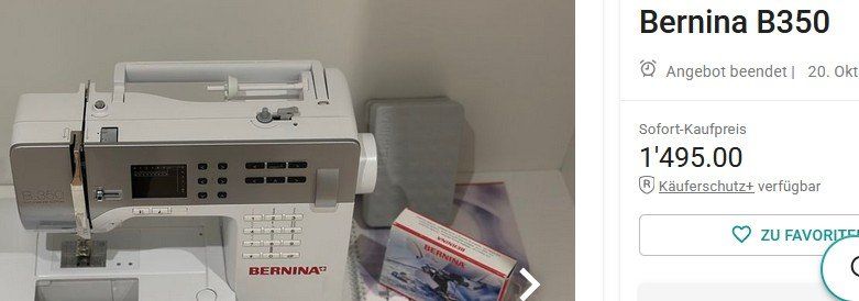 Bernina Nähmaschinen: Nähmaschine Bernina B350 Machine à coudre – Defekt aus Collonges von arashee 5
