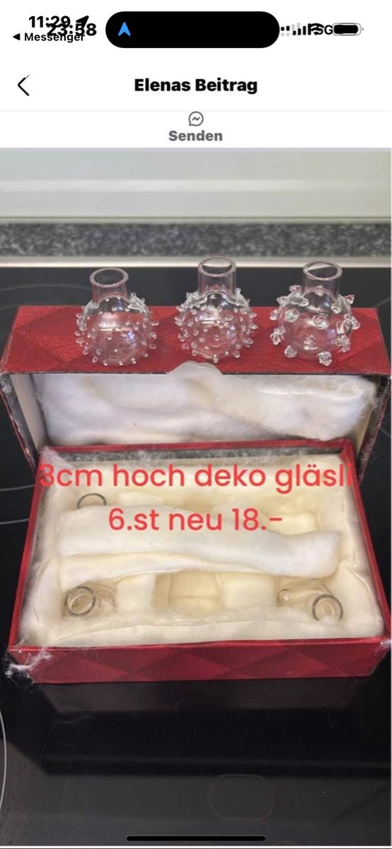 Toutes les décorations: Neue dekoglasli – Neuf avec emballage d'origine à Altendorf par mausi771