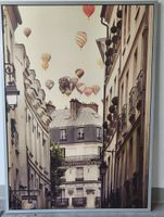 Bild Paris Heissluftballone Stadtansicht mit Rahmen 100x140
