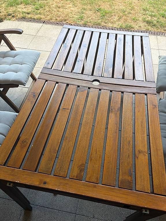 Ikea Set de table et chaises: Massiv Holz Gartenmöbel – D'occasion à Cham par men_898q 1