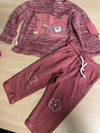 Baby Set Pullover und Hose altrosa Gr. 86 guter Zustand