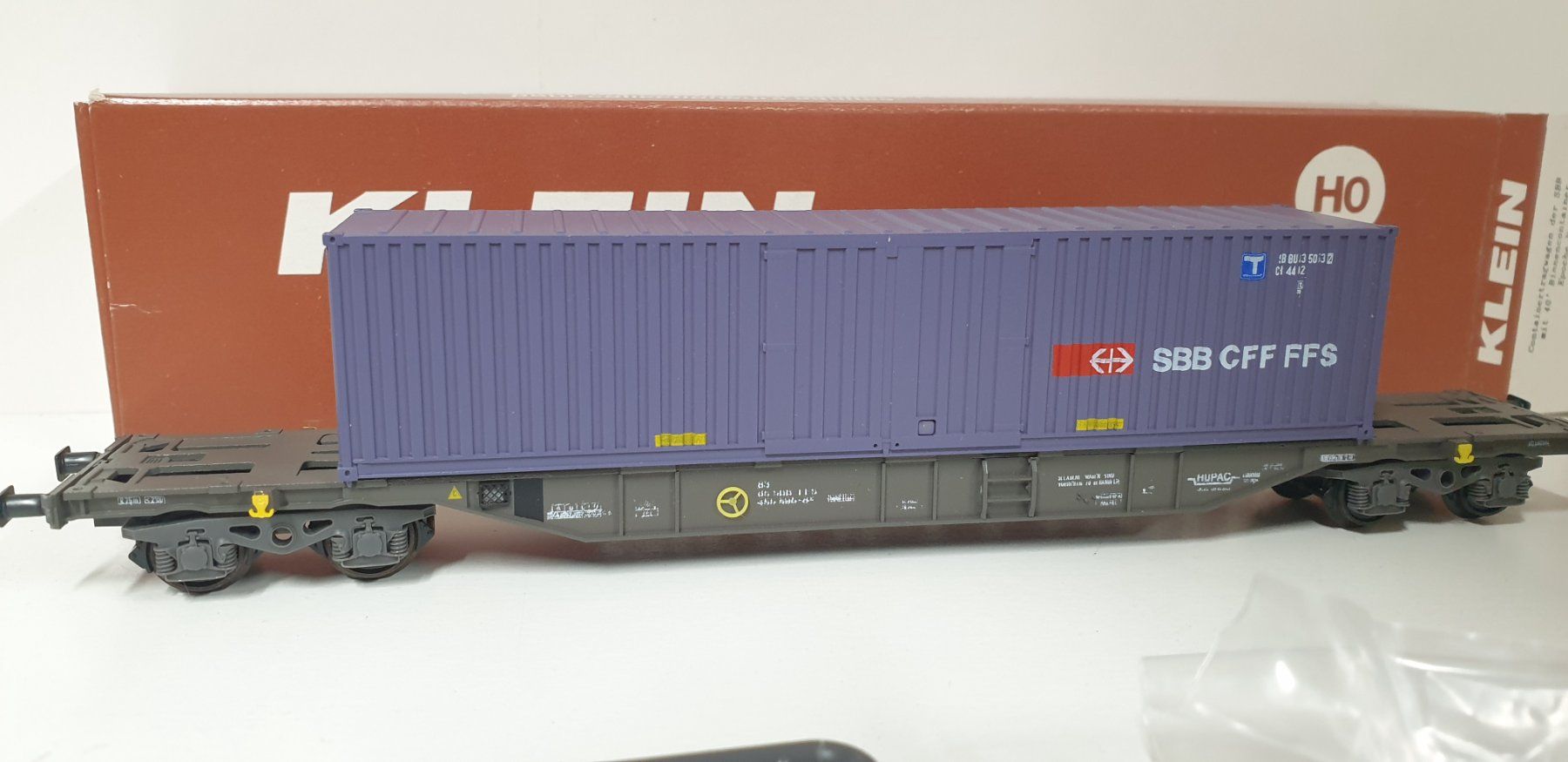 Modellini di ferrovie: Klein Modellbahn SBB Güterwagen Hupac  H0/DC – Nuovo e nell'imballaggio originale da Neuenhof venduto da ludovicco 5