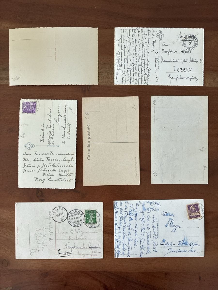 Cartoline postali: 18 Ansichtskarten Schweiz von Tesserete TI – Usato da Oftringen venduto da Cla.vD.74 3