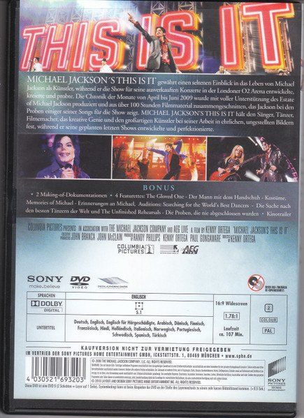 Alle DVDs: Michael Jackson – This Is It - Vergriffen! – Gebraucht aus Brittnau von Zibu 1
