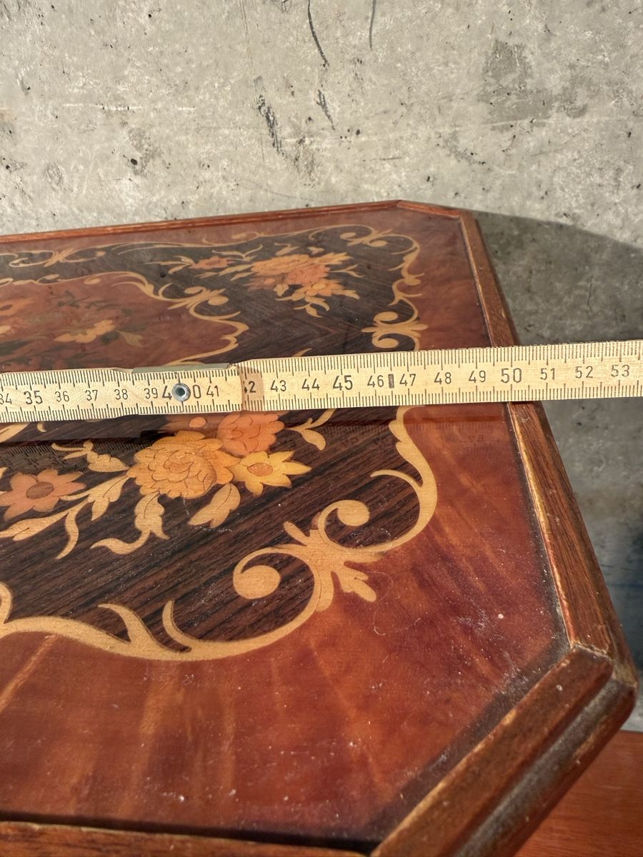Tische: Table de jeu vintage marqueterie bois – Gebraucht aus Lausanne von artnouveau04 8