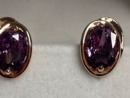 Boucles d'oreilles tanzanite plaquées or ✨