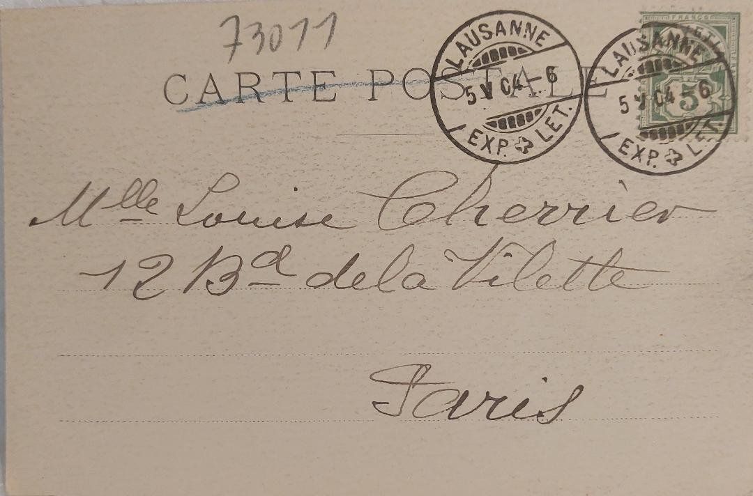 Ansichtskarten: LAUSANNE - 1904 – Gebraucht aus Delémont von Domdom1 1