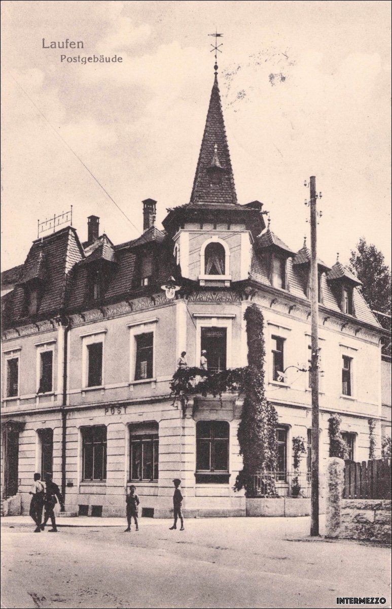 Cartoline postali: Laufen Laufon  // Postgebäude 1920 – Usato da Basel venduto da intermezzo12