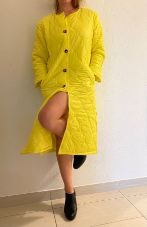 Super Cappotto trapuntato-colore limone-tgM/L-primavera