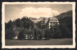 Sils-Maria, Hotel Alpenrose mit Bergpano