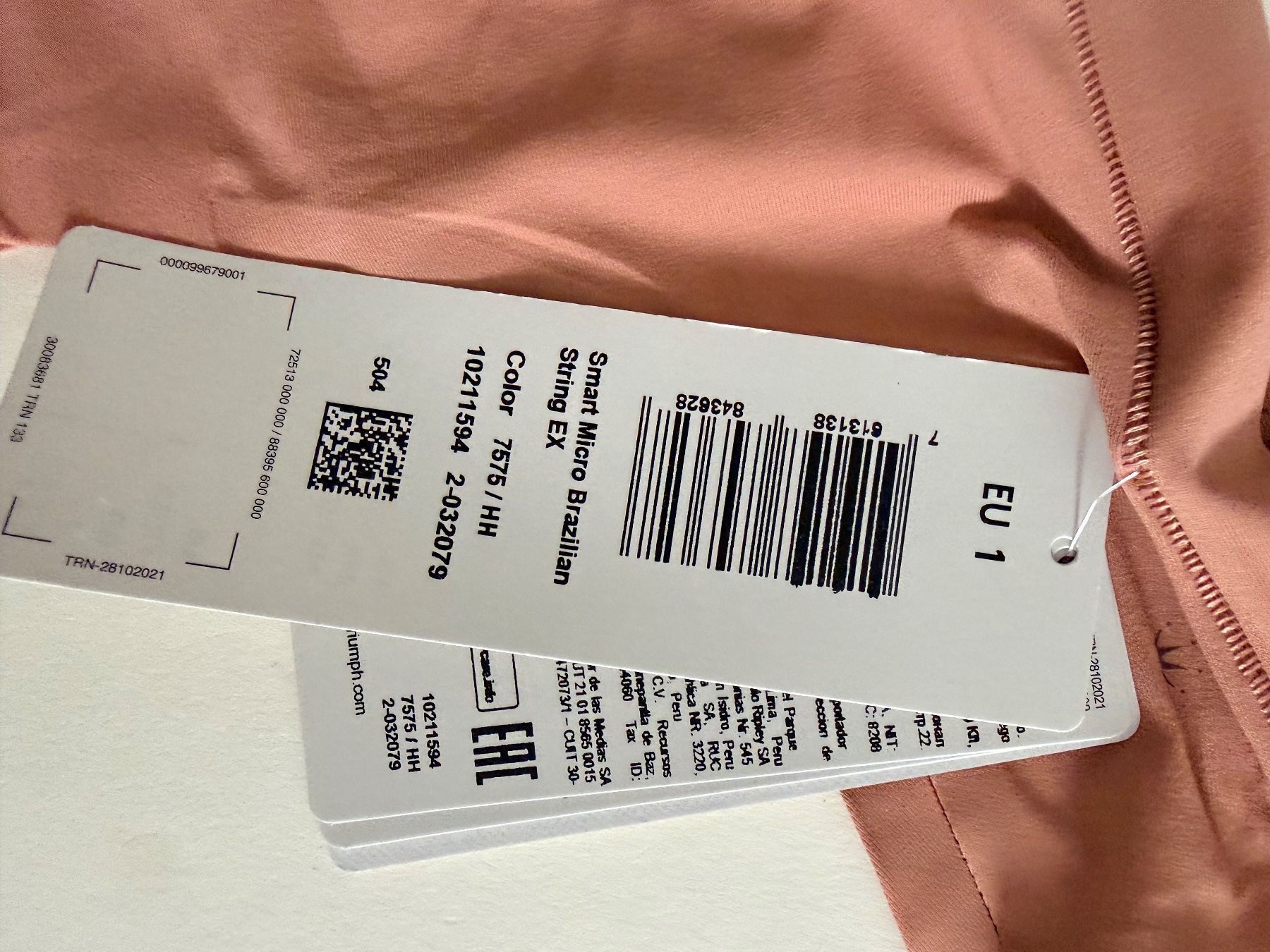 Triumph Sonstige Unterwäsche: TRIUMPH, Brazilian String SMART MICRO, Grösse 1, Altrosa – Neu und originalverpackt aus Rudolfstetten von gst_g7xl 1