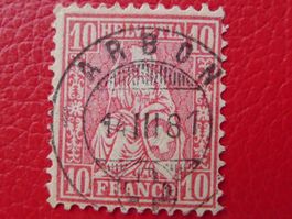 1881: Nr.38 mit zentrischem Vollstempel von ARBON (TG)
