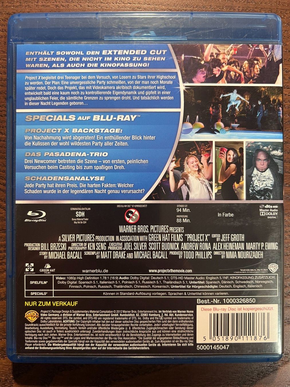 Tutti i DVDs: Project X – Usato da Zürich venduto da Blu-ray_ZH 1