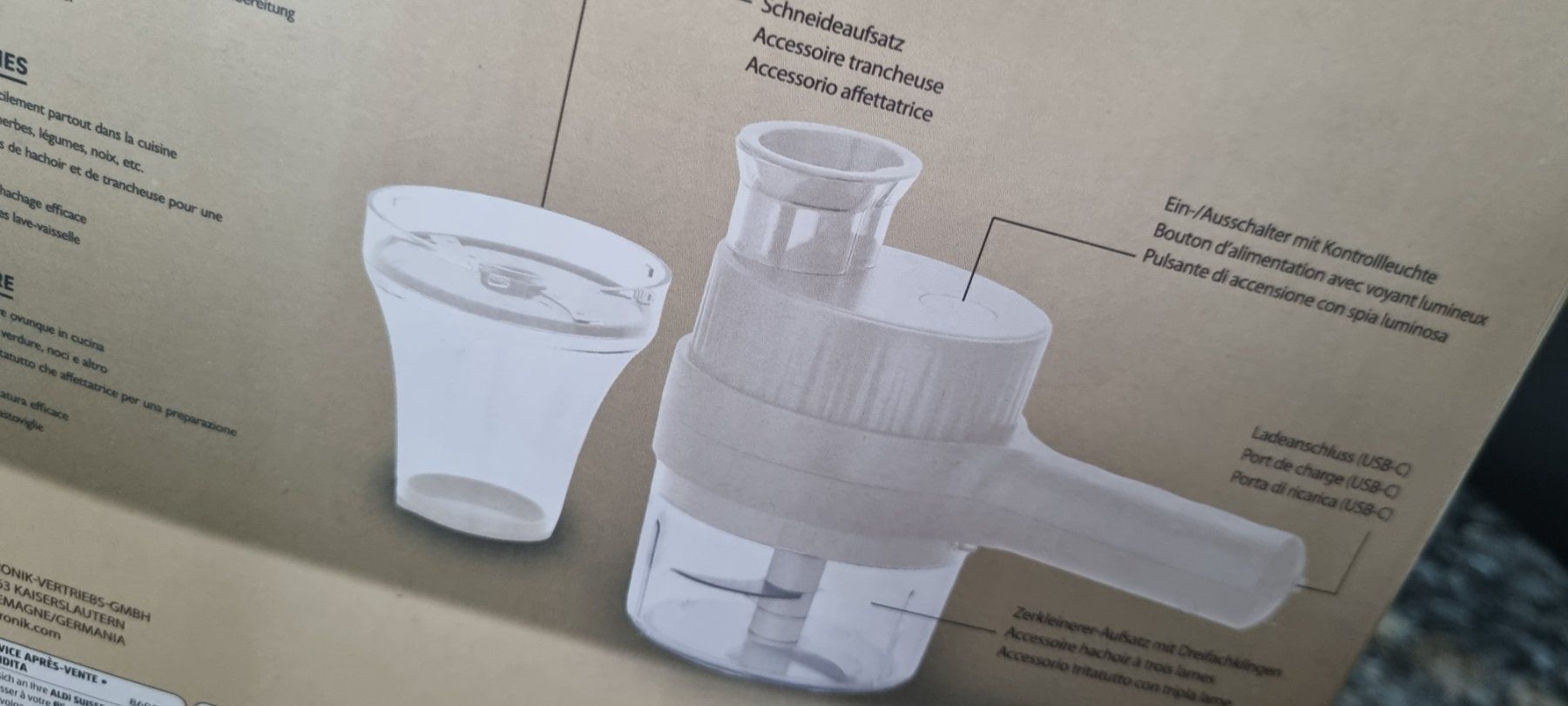 Ambiano Elettrodomestici da cucina: Ambiano Akku-Multizerkleinerer CMC-2 neu – Nuovo (secondo la descrizione) da egliswil venduto da Maggy6 2