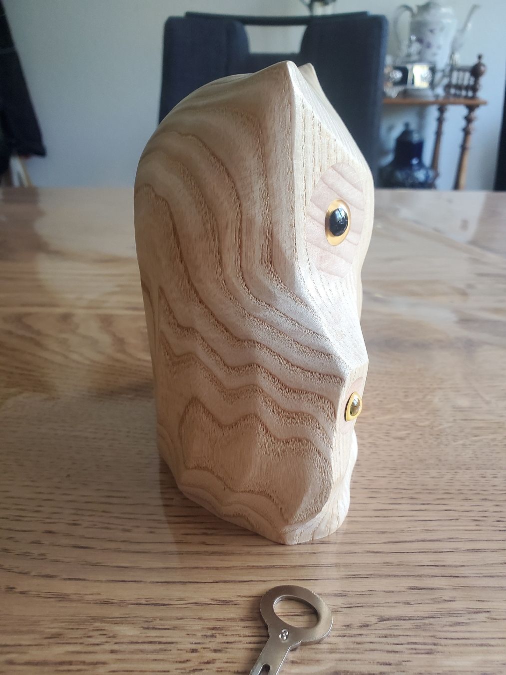 Spardosen: UBS Spardose Eule, Holz mit Schlüssel  – Gebraucht aus Frauenfeld von BeneFull 1