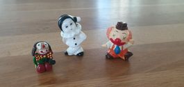 3 kleine Clownfiguren für Setzkasten oder Deko