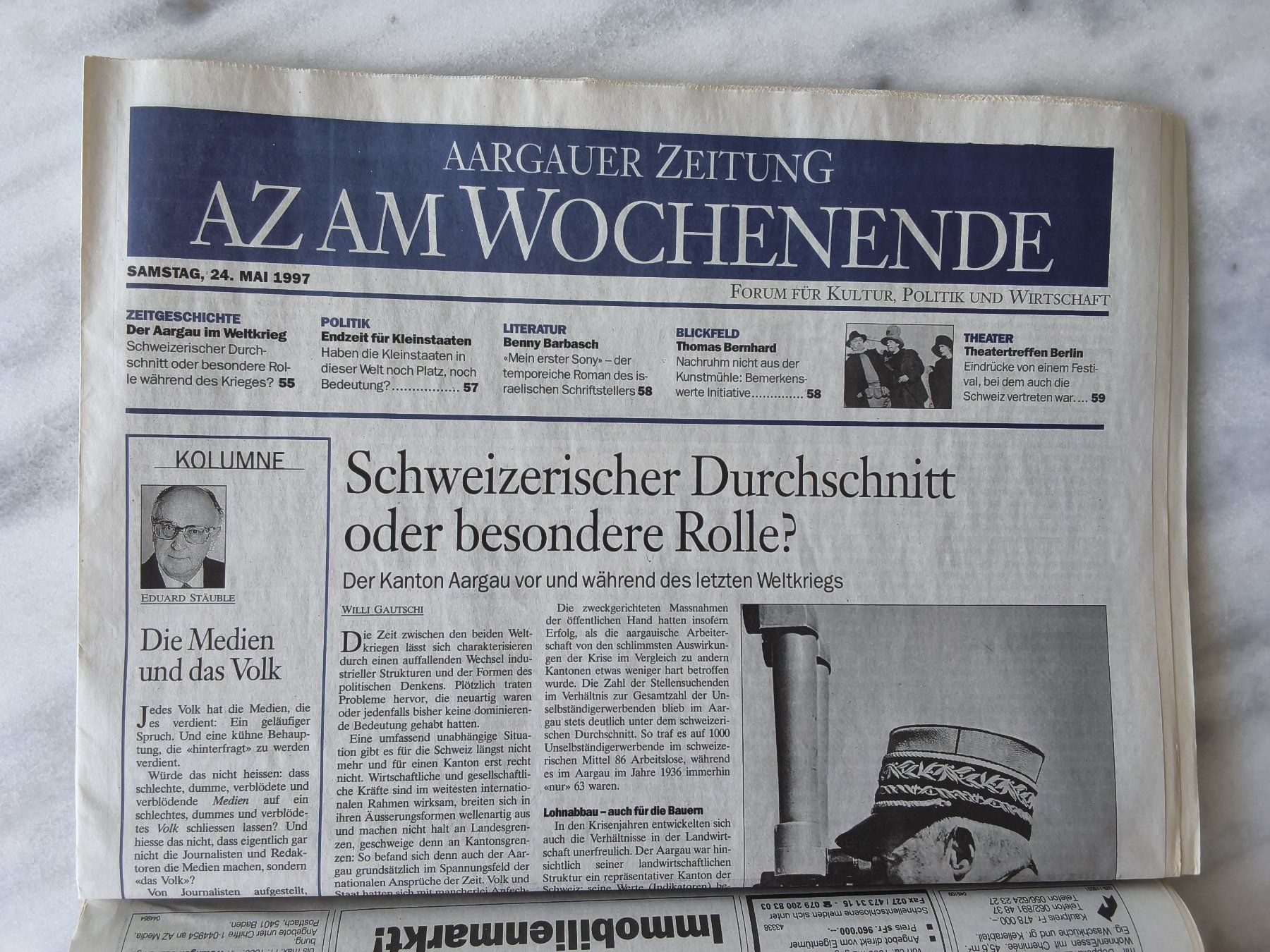 Revues & Magazines: Aargauer Tagblatt Samstag 24. Mai 1997 – D'occasion à Hallau par histoiremerveilleuse 5