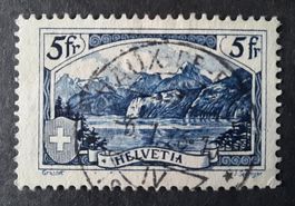 2-22-3 Timbre Helvetia oblitéré. Paysages  1928. Réf.178