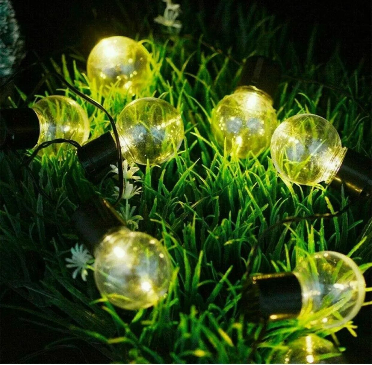 Lichterketten & Leisten: Solar Lichterkette Glühbirnen Außen Gart – Neu und originalverpackt aus Amriswil von JaJa-Express 6