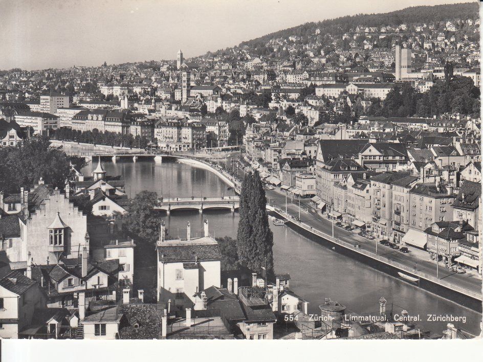 Ansichtskarten: Zürich Limmatquai 1960 – Gebraucht aus Bürglen TG von StampGraf