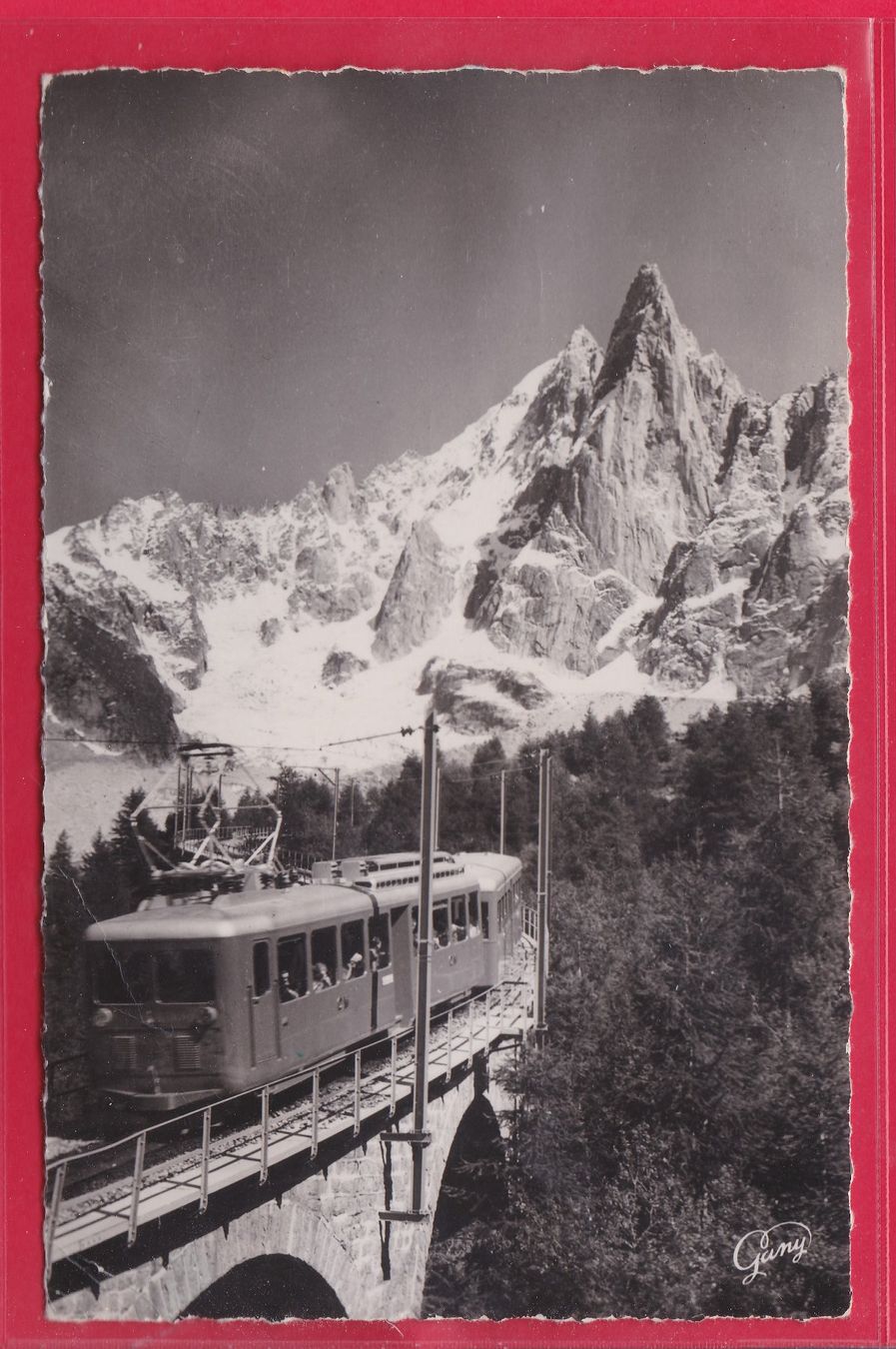 Cartoline postali: CHAMONIX - MONT BLANC, 13.9.1957 – Usato da Oberrieden venduto da Gebirgsstelze