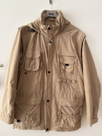 K-Tec Fishing Jacke, Beige, Grösse M - Top Zustand!