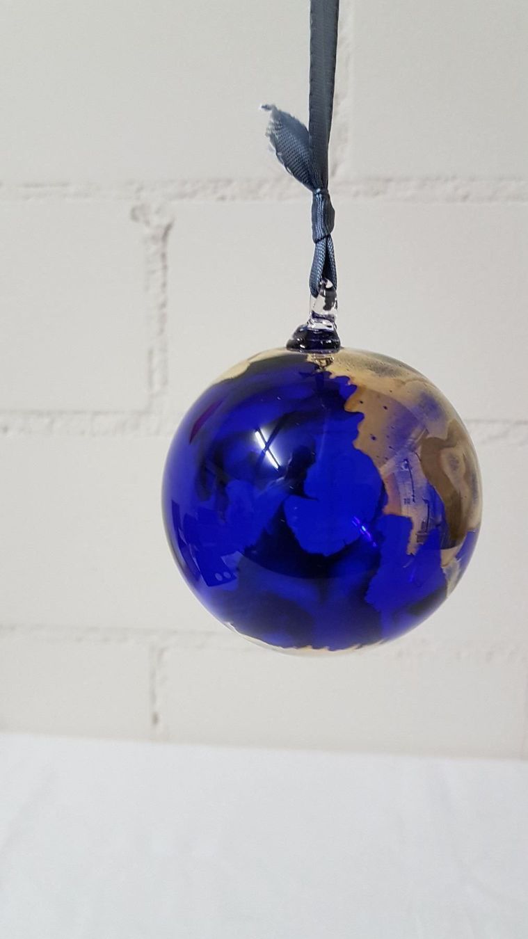 Bicchieri: Bleikristallkugel - Glas Kugel blau – Usato da Thun venduto da Nordkapp 3
