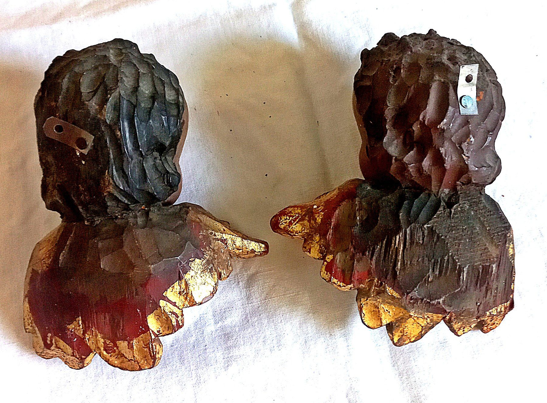 Statuette: Engel-Putten Paar Holz – Usato da Baar venduto da 2cvbaar 7