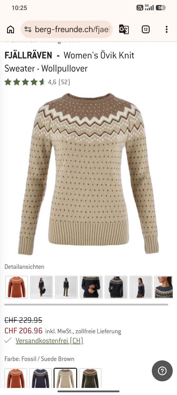 Fjällräven Pulls & Sweat-shirts: Fjällraven Wolle Pullover - XS – D'occasion à Ebikon par brombomboli 4