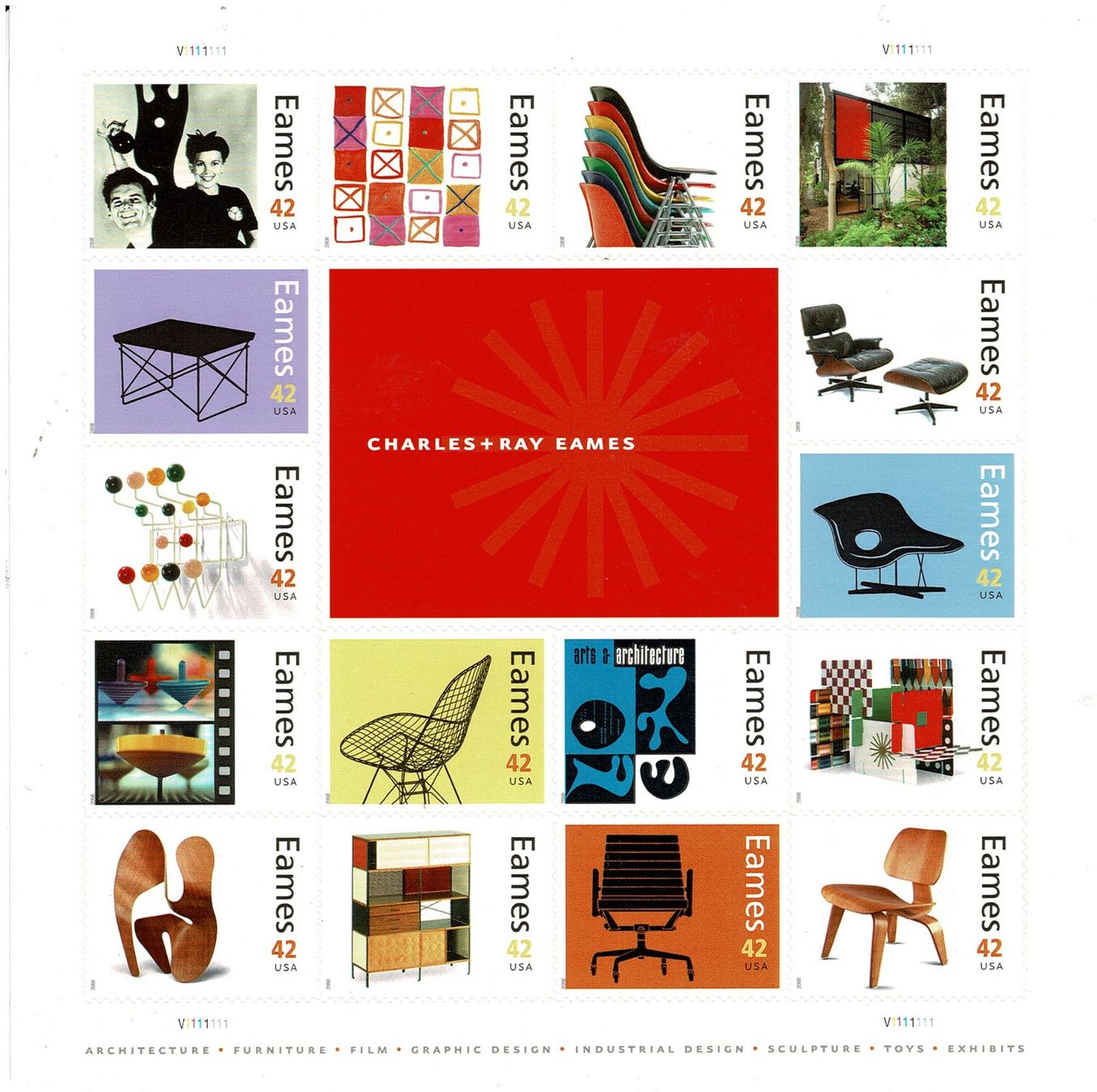 Tutti i francobolli: USA Charles + Ray Eames 1 KB ** – Nuovo (secondo la descrizione) da Lausanne venduto da Whorvath