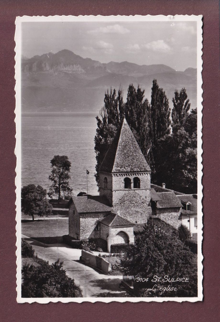 Cartoline postali: ST. SULPICE - Eglise - 1956 – Usato da Pully venduto da nicecards