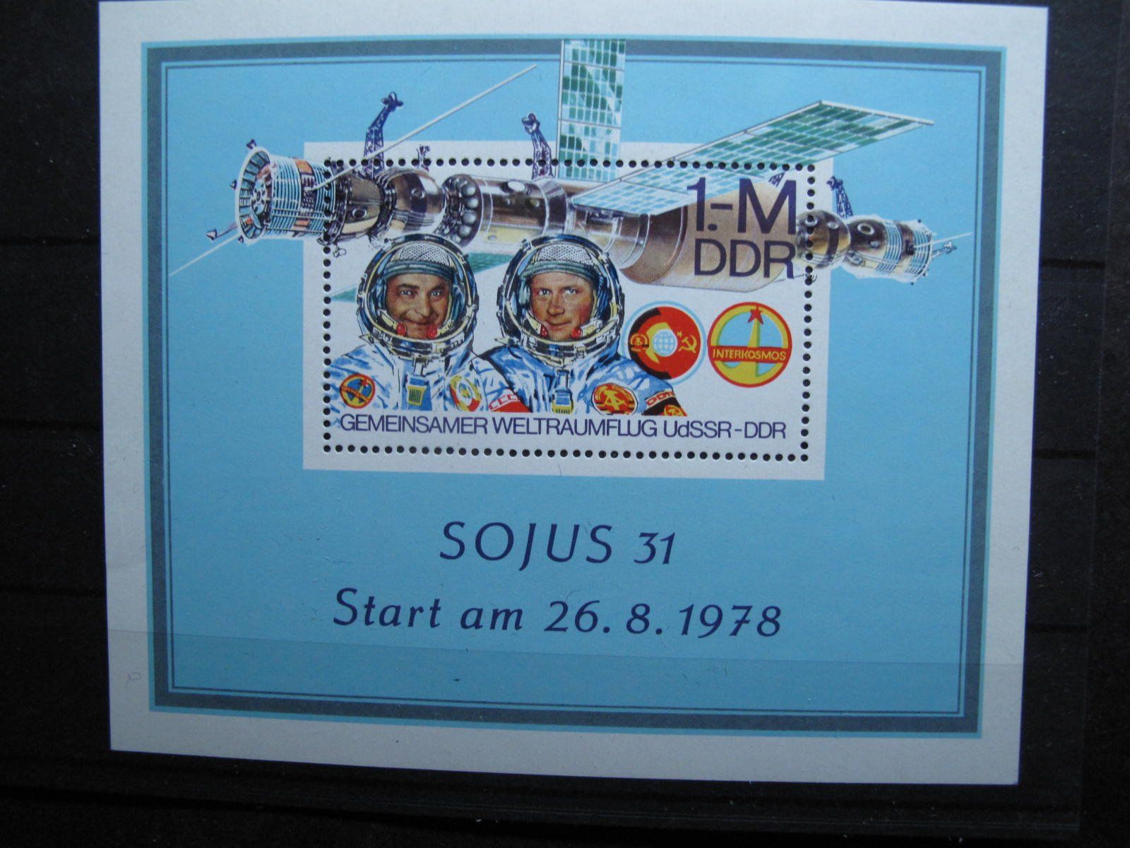 Tutti i francobolli: DDR 1978 Weltraumflug Block 53 ** – Usato da Wil SG venduto da fva01