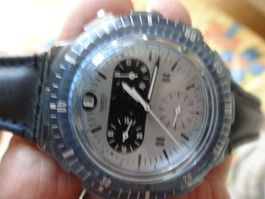 S-WATCH CHRONOGRAPH GRÖSEHERREN UHR.DAT.QUARTZ.LÄÜFT.43X45MM