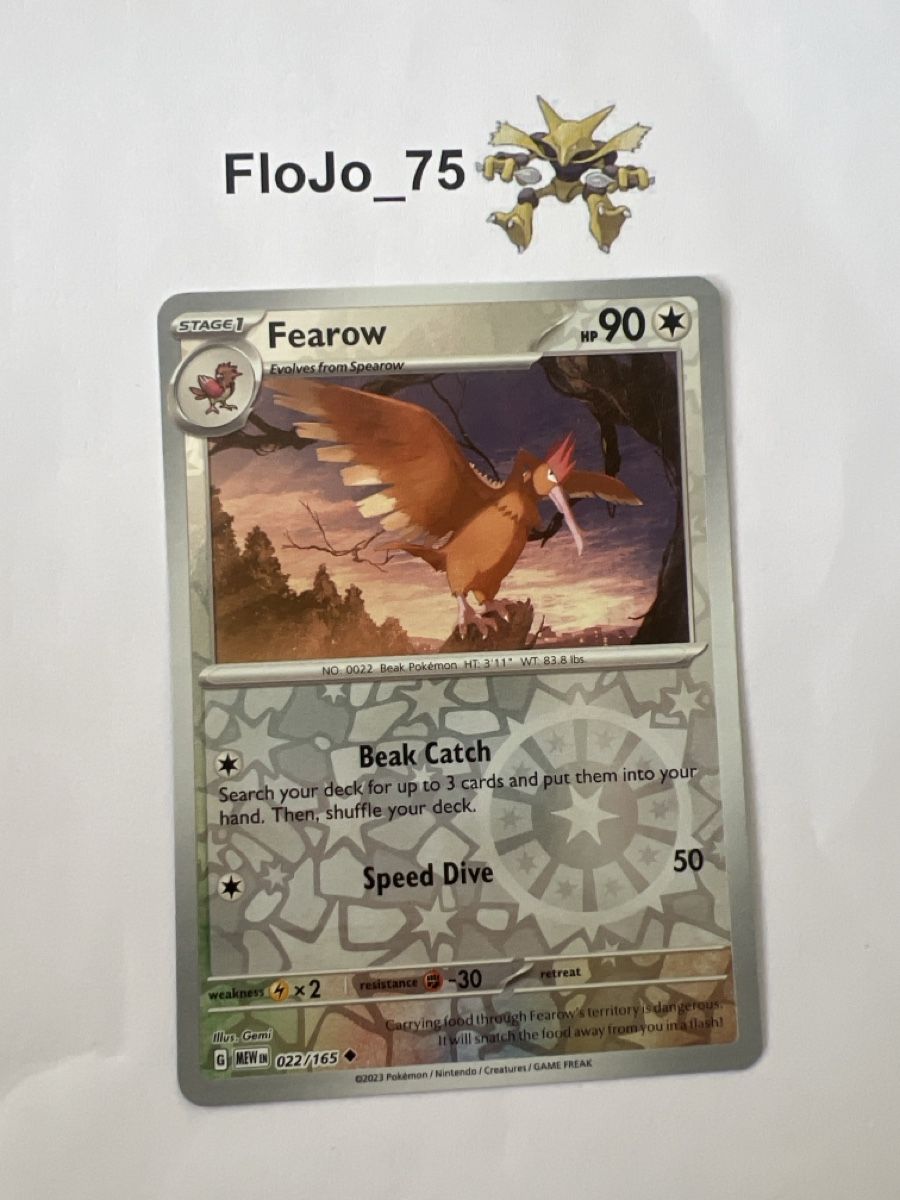 Pokémon Carte collezionabili: Fearow 22/165 – Usato da St-Blaise venduto da FloJo_75