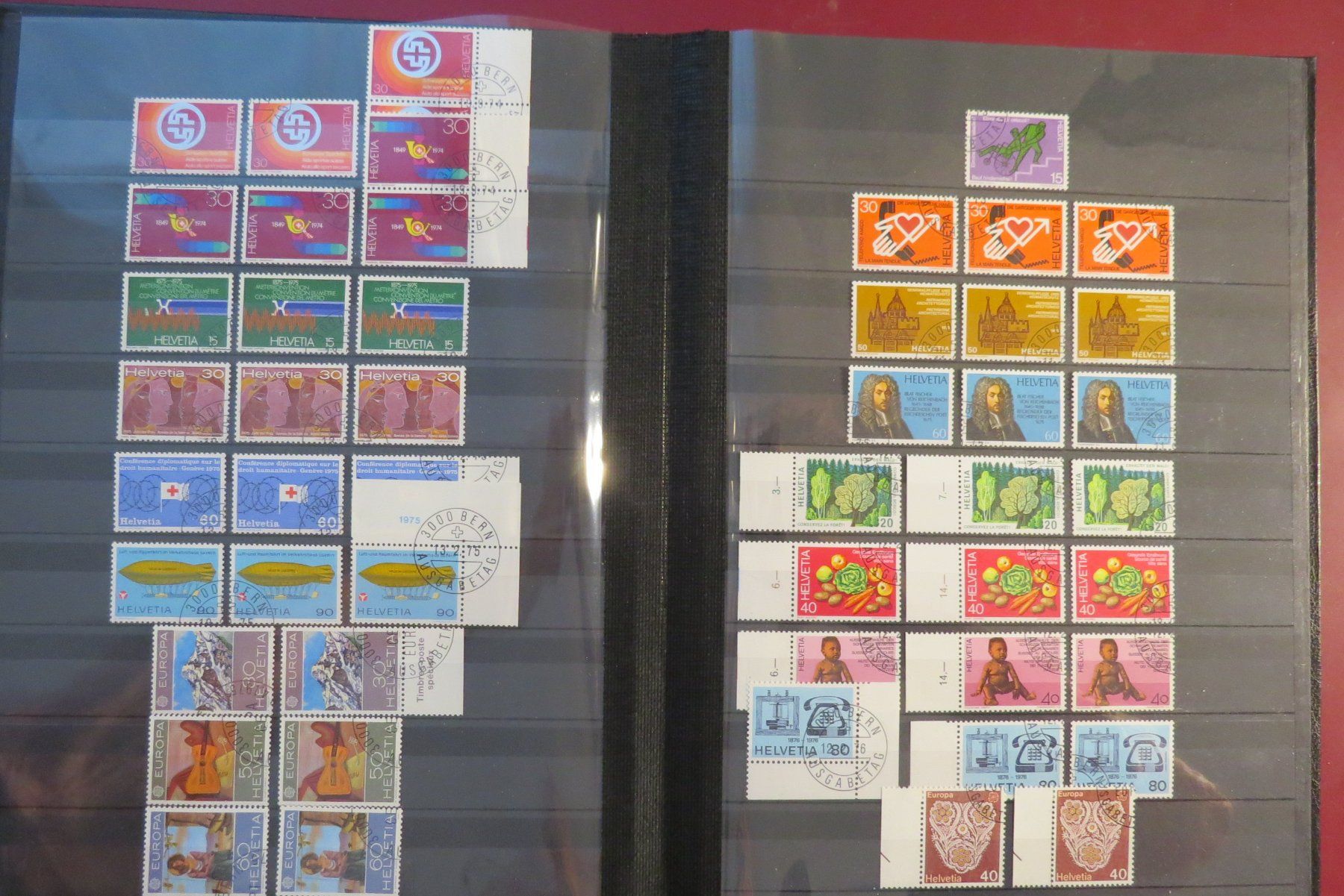 Tutti i francobolli: 18-seitige Doubletten- Sammlung Frei-/Werbemarken 1969-83 – Usato da Brunnen venduto da Kumari 4