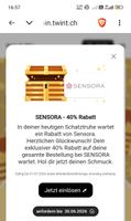 Sensora Gutschein wie auf dem Bild