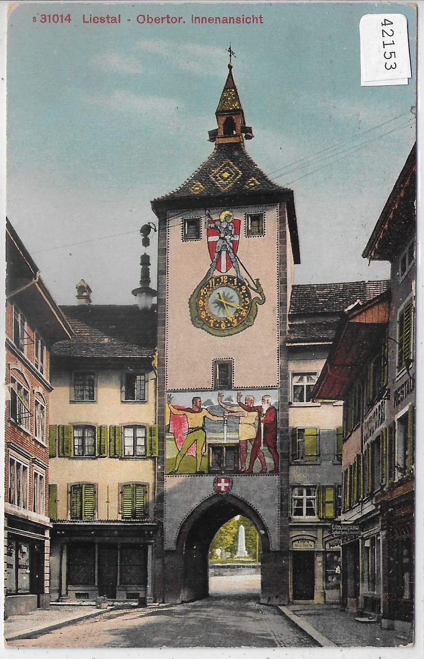 Cartoline postali: Liestal - Obertor - Innenansicht - Litho – Usato da Ettingen venduto da Kartenplanet