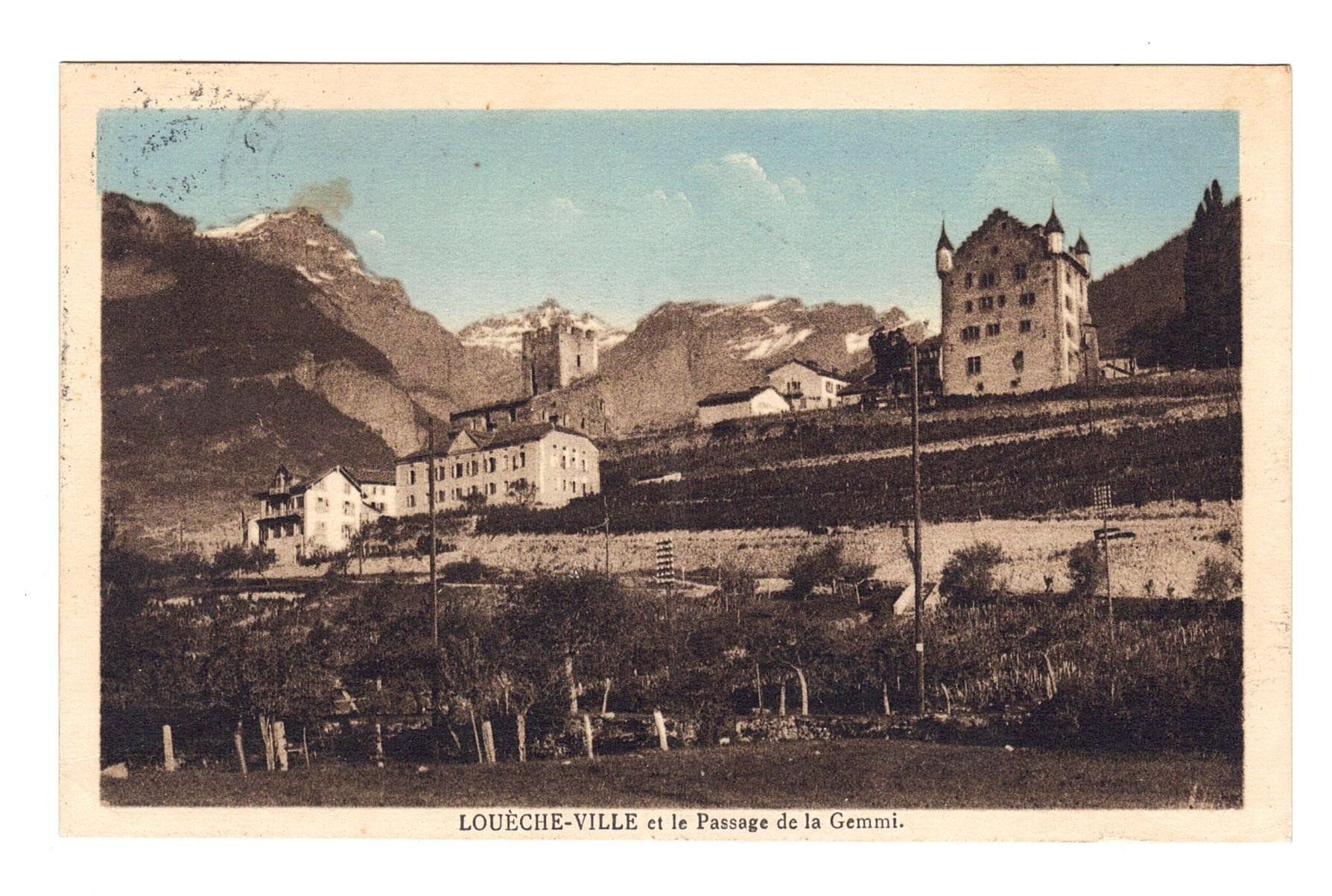 Cartoline postali: Alte Ansichtskarte Louèche-Ville, Gemmipass – Usato da Büetigen venduto da philat