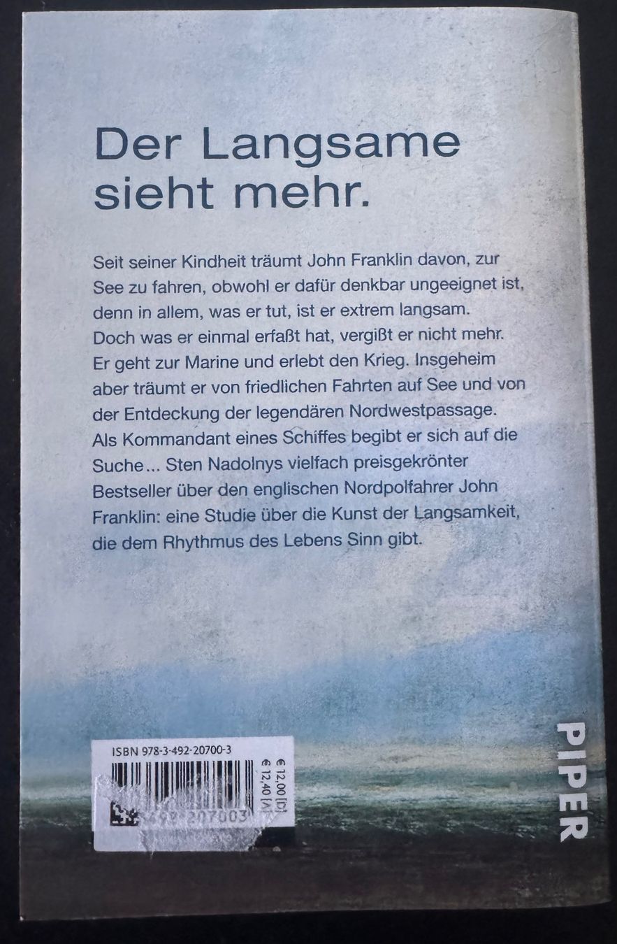 Libri: Die Entdeckung der Langsamkeit Roman Sten Nadolny – Nuovo (secondo la descrizione) da Chur venduto da tan_qx6b 1