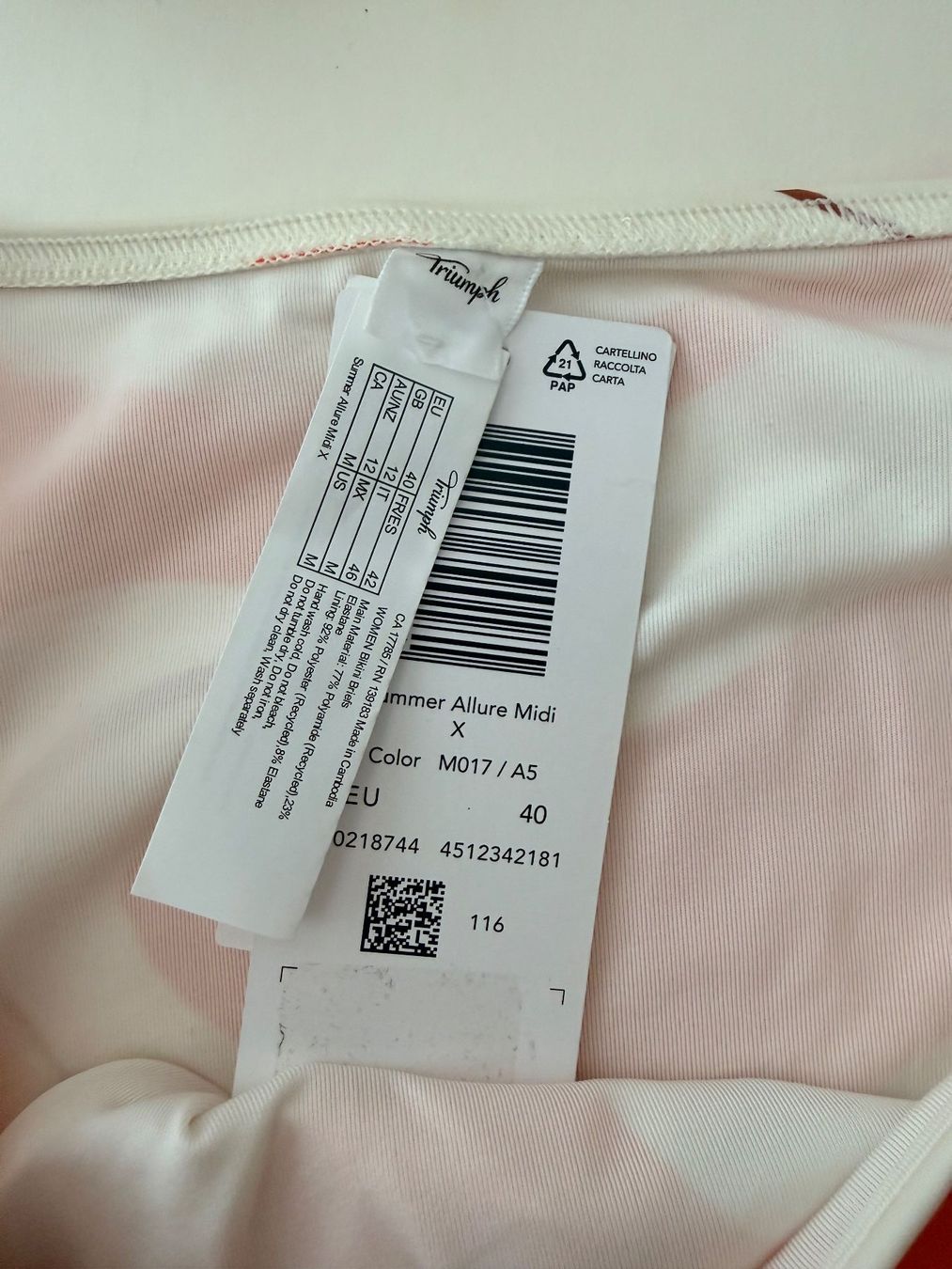Triumph Badekleider & Bikinis: TRIUMPH, Bikini SUMMER ALLURE, Grösse 40B/40, Weiss/Orange – Neu und originalverpackt aus Rudolfstetten von gst_g7xl 7