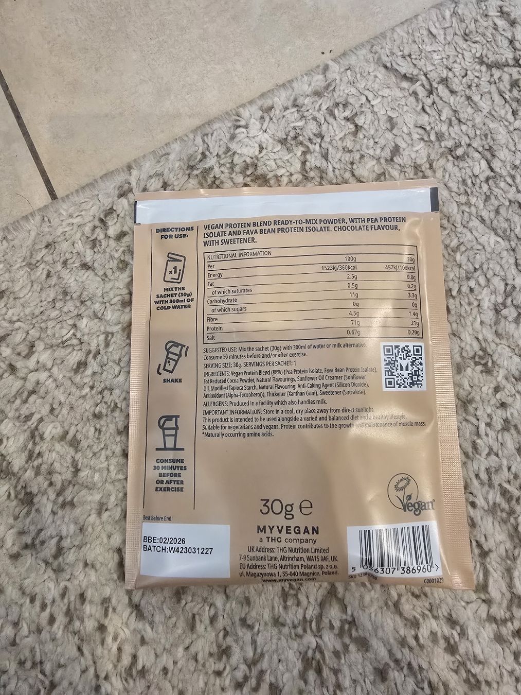 Cibi & Specialità: MYPROTEIN Impact Vegan Protein – Nuovo e nell'imballaggio originale da Rickenbach b. Wil venduto da Beautiful.Things 1