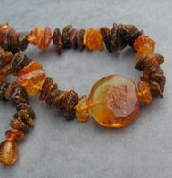 ♥ UNISEX / KURZE KETTE / Baltischer Bernstein ♥